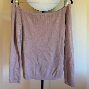 American Eagle Pink Off-the-Shoulder Sweater, Size